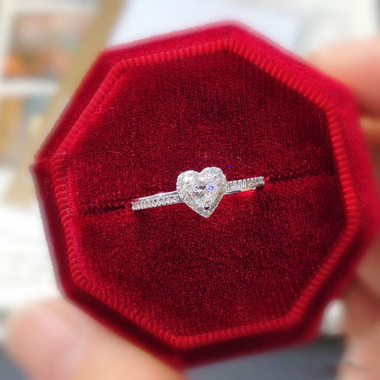 S925 Loving Heart In Sterling Silver Ring For Women - Dazora Jewels  - Dazora Jewels 