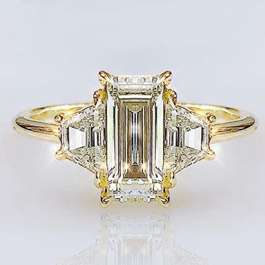 European And American Creative Square Zircon Lady Wedding Ring - Dazora Jewels  - Dazora Jewels 