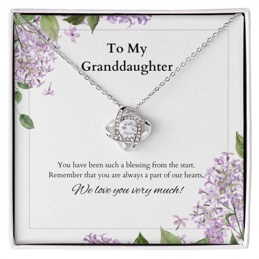 Granddaughter Love Knot Necklace - Dazora Jewels  - Dazora Jewels 